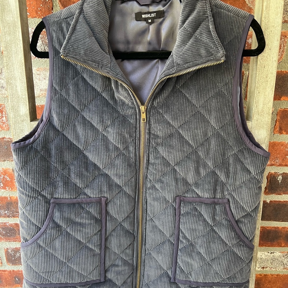 Wishlist Charcoal Quilted Vest